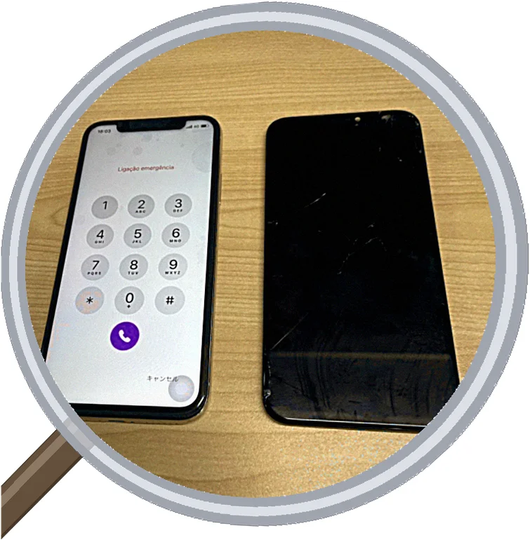iPhone X screen-crack 修理事例