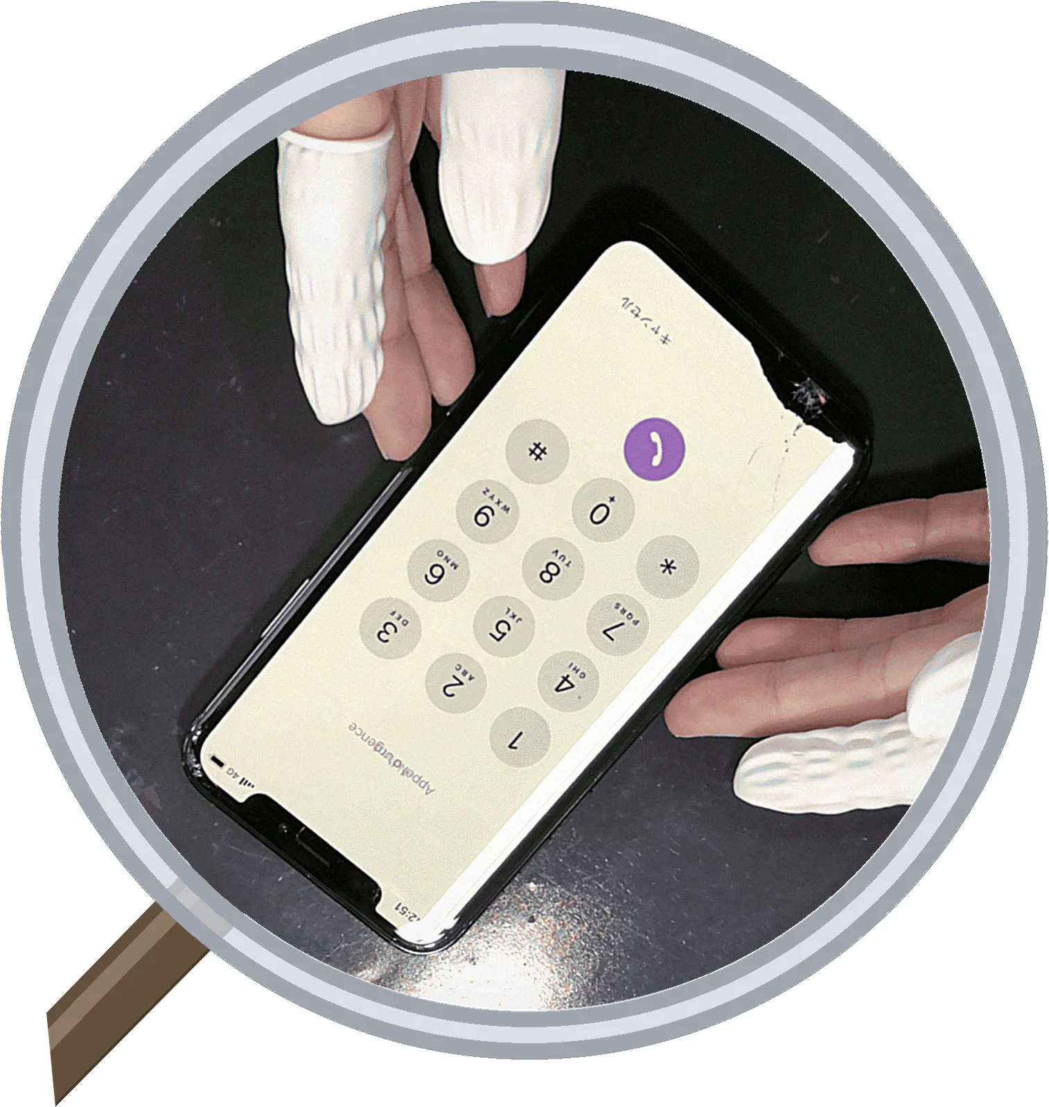 iPhone X screen-crack 修理事例