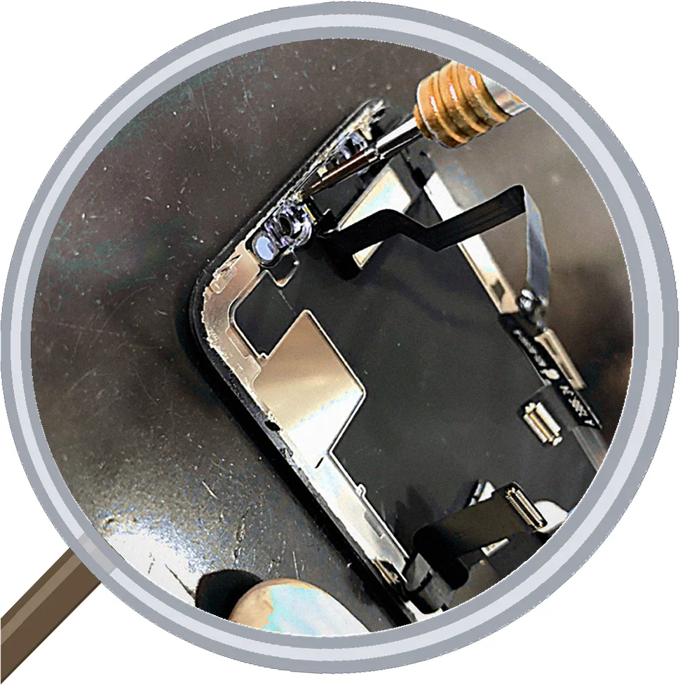 iPhone X screen-crack 修理事例