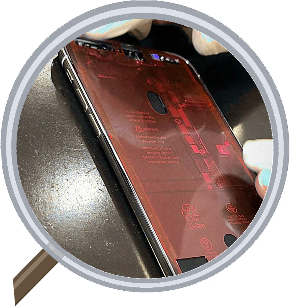 iPhone X screen-crack 修理事例