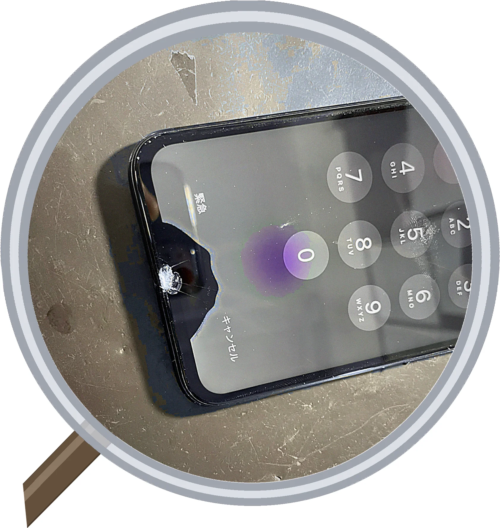 iPhone X screen-crack 修理事例