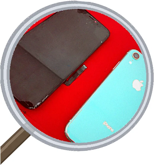 iPhone XRの画面割れも、ディスプレイ交換で元通りに復帰しました — 修理の様子