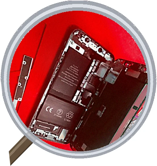 iPhone XS Max カメラレンズ亀裂 修理|大阪・松屋町スマエキ — 修理の様子