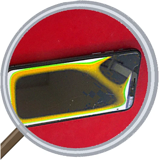 iPhone XS screen-crack 修理事例
