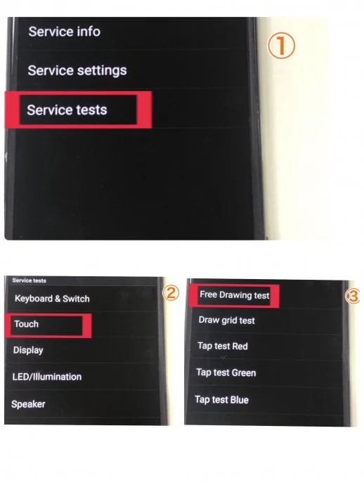 Xperia Z5 Premium タッチパネル修理 — 修理の様子